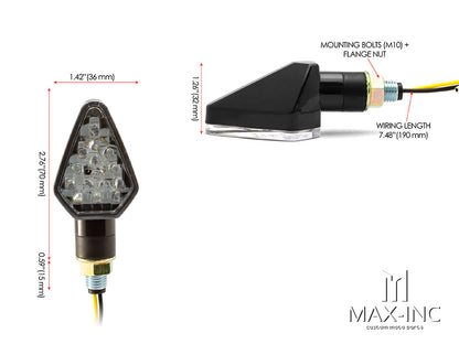 Black Mini LED Turn Signals / Indicators - Emarked