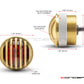 1.65" Mini Prison Grill LED Stop/Tail Light - CNC Machined Solid Brass, 12V, Waterproof for Multiple Vehicles
