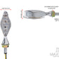 Chrome Mini Gator Alloy LED Turn Signals / Indicators - Emarked