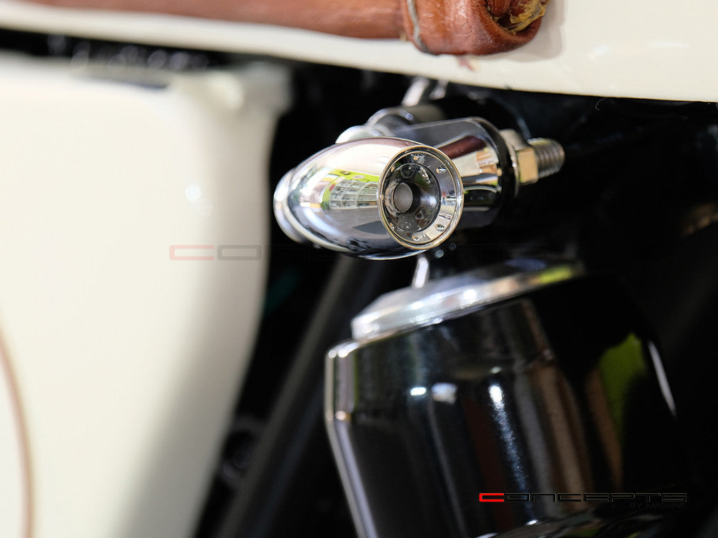 MAX LADZ Chrome CNC Machined Alum Mini LED Indicators / Turn Signals + Running Lights