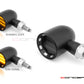 MAX "DERBY" Black + Contrast CNC Machined Alum Classic Mini LED Indicators / Turn Signals