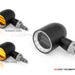 MAX "DERBY" Black + Natural CNC Machined Alum Classic Mini LED Indicators / Turn Signals