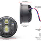 Harley Dyna Fat Bob Twin LED Headlight Set - 2100LM Low/2800LM High, 6000K, Cast Alloy, Plug-and-Play (2008-2017)