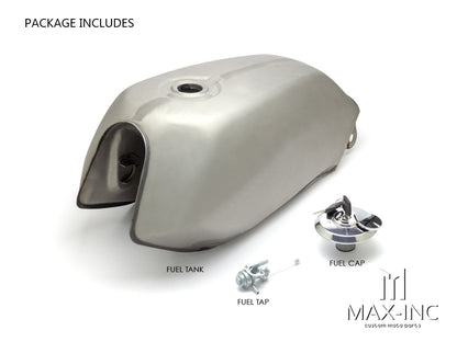 Honda Style Universal Unpainted 9L Fuel Tank + Fuel Cap + Fuel Tap