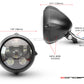 7" Black Alloy Vintage Style LED Projector Headlight