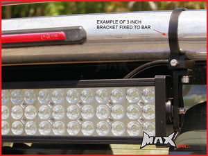 MAX Black Adjustable Aluminium LED Light Bar Brackets - 1.75" (43-45mm) Diameter