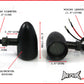 Black Alloy LED Custom Turn Signals / Indicators - Smoked Lense