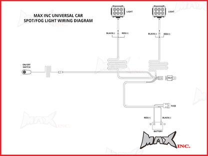 Complete Universal Car Spot / Fog Light Wiring Kit - PLUG N PLAY