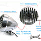 6.5" Polished Prison Bar Headlight - Cast Aluminum 55W Halogen, Universal Bottom Mount