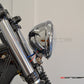 5.75" Bates Style LED Multi Projector Chrome Metal Headlight - 12-24V 80W CREE LED, DRLs for Harley, Custom Bikes, Scramblers, Cafe Racers