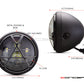 7.7" Matte Black + Contrast Multi Projector LED Headlight + Anarchy Grill Cover