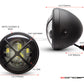 7.7" Matte Black Multi Projector LED Headlight + X Cross Cover-Size