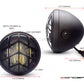 7.7" Matte Black Multi Projector LED Headlight + Spyder Grill Cover-Size