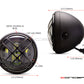 7.7" Matte Black + Contrast Multi Projector LED Headlight + Titan Grill Cover-Size