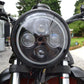7.7 INCH High Quality Quad Projector LED Matte Black Metal Headlight + White Halo