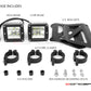 Universal Motorcycle LED Headlight Kit - DUAL STACKED Design with High/Low Beam, Adjustable Fork Clamps & H4 Connector