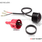 1.65" Matte Black Mini Flush Mount CNC Billet Alum Prison Grill LED Stop / Tail Light