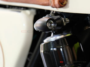 MAX LADZ Black CNC Machined Alum Mini Rear LED Indicators / Turn Signals + Running Lights - Red