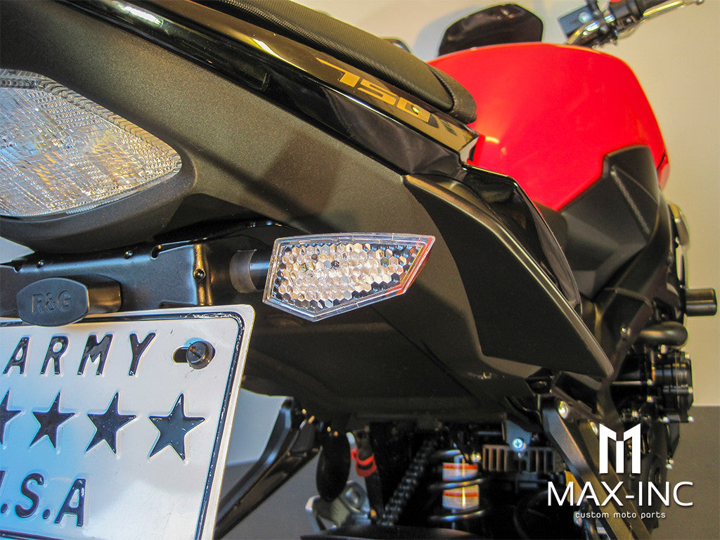 Chrome Orange Tip LED Turn Signals / Indicators - Emarked