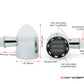 MAX "DERBY" Chrome + Black Contrast CNC Machined Alum Classic Mini LED Indicators / Turn Signals