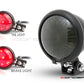 Matte Black Mini Bates LED Stop / Tail Light - Smoked Lens