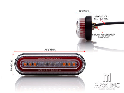 Universal Oval LED Integrated Stop / Tail Light / Turn Signals