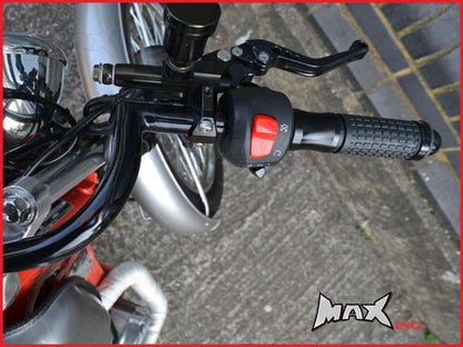 Black Cafe Racer Clubman Steel Handlebars - 7/8 (22mm)