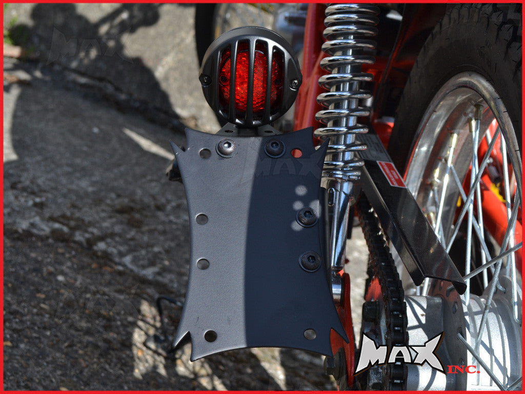 Black Side Axle Mount Prison Bar Grill LED Stop / Tail Light