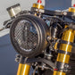 7.7" Matte Black Universal Classic Metal Multi Projector LED Headlight + Mesh Grill - 12v / 75w