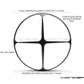Cross Design 7" Black + Contrast Cut CNC Aluminum Headlight Guard Covers - Pair