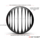 Prison Bar Design 7" Black + Contrast Cut CNC Aluminum Headlight Guard Cover