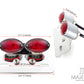 Universal Double Cat Eye Chrome LED Stop / Tail Light - Red Lens