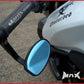 Pair Of Black CNC Machined Bar End Mirrors - High Quality