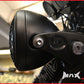 7.7 INCH Matte Black Mesh Grill Metal Headlight - H4 / 55w Halogen Sealed Beam