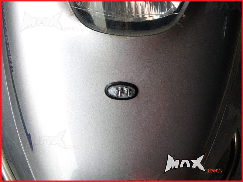 WHITE 12v Oval Flush Mount LED Mini Marker Lights