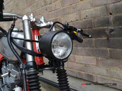 4.5" Matte Black Metal Custom Headlight - 12v / 55w