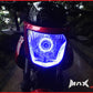 7cm Blue LED Angel Eye Halo Ring — 81 LEDs, 12V, Waterproof
