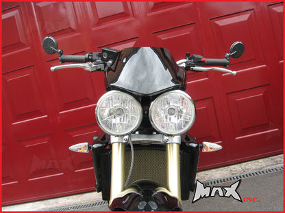 Pair Of Carbon Pattern Round Bar End Mirrors