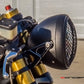 7.7" Matte Black Universal Classic Metal Multi Projector LED Headlight + Mesh Grill - 12v / 75w