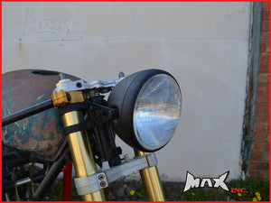 7.7 Inch Matte Black Classic Large Metal Headlight Universal Motorcycle Lighting System
