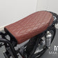 Brown Diamond Stitch Universal Scrambler Motorcycle Seat