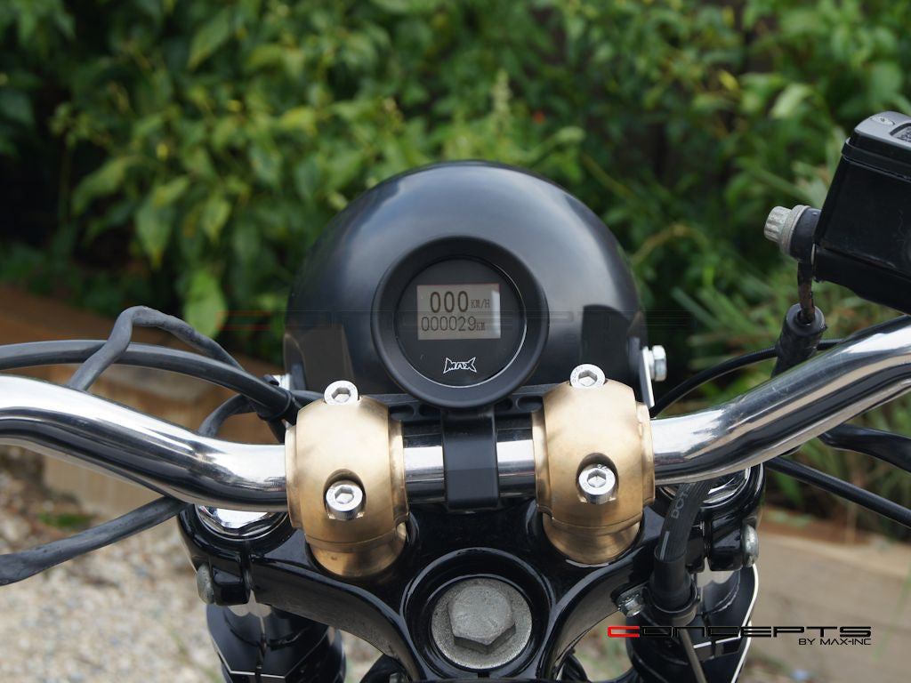 Matte Black Handlebar Mount GPS Digital Speedometer MPH / KPH - Fits 1