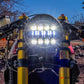 7.7" Matte Black Universal Classic Metal Multi Projector LED Headlight + Mesh Grill - 12v / 75w