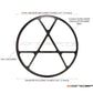 7" Anarchy Grille Design Black + Contrast CNC Aluminum Headlight Guard Cover