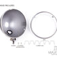 7.7 INCH Raw Unpainted Bottom Mount Metal Headlight Housing + Bezel Combo