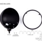 7.7 INCH Matte Black Bottom Mount Metal Headlight Housing + Bezel Combo