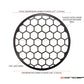 7" Honeycomb Grille Design Black CNC Aluminum Headlight Guard Cover