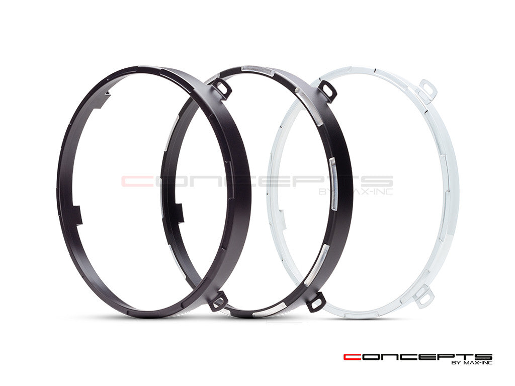 JK Jeep CNC Machined Billet Alum Headlight Retaining Rings - Years 2007 - 2018