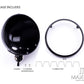 7.7 INCH Gloss Black Bottom Mount Metal Headlight Housing + Bezel Combo