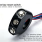 22mm CNC Billet Aluminum Handlebar Switch Combo with Blue LED - Harley Davidson Cafe Racer